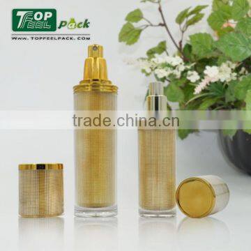 Wholesale Luxury Acrylic Gold Cosmetics Lotion Bottle ,Golden Spray Cosmetic Containers, photo-3