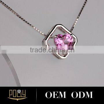 14K Fashion Necklace White Gold Pendant Sets in Dubai