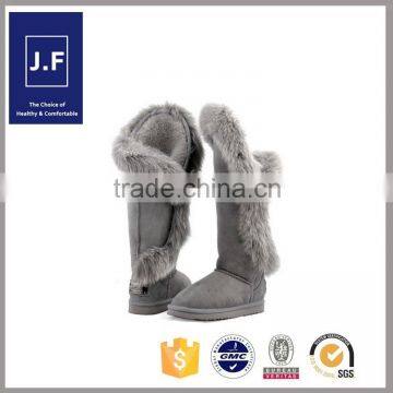 2015 new design waterproof snow boots for women,cheap snow boots women white fur, fox fur snow boots factory