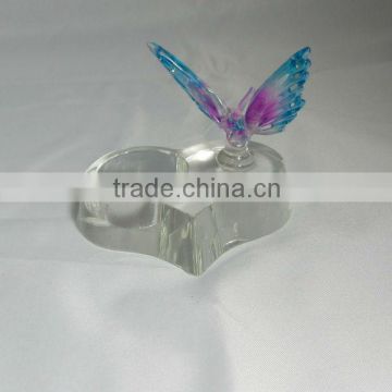 Baoying Factory Butterfly Crystal Candle Holder For Bride And Groom Gift