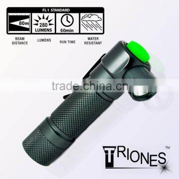 (160306) 1*AA/1*14500 Battery with magnet aluminum tactical flashlight torch