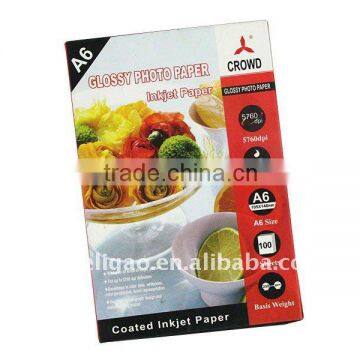 A6 Glossy Photo Paper Inkjet Paper