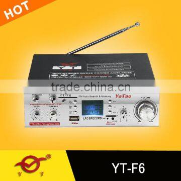 economy usb pa mixer amplifier YT-F6 with Karaoke FM/MIC/TF/USB