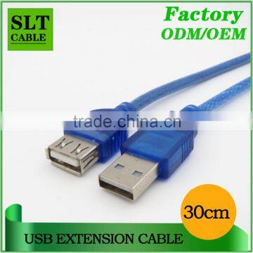 SLT Braided Shielded USB 2.0 Extension Cable A Male to A Female Blue