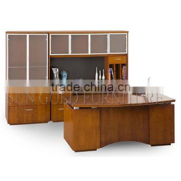 Classic Front U-shape Wooden Executive Desk with Hutch(SZ-OD524)