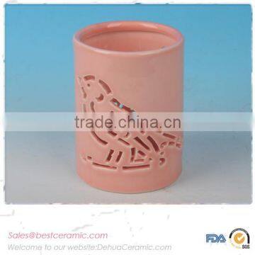 Ceramic Porcelain Cut Out Window T-light Holder photo-2