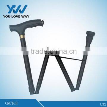 Elderly Folding walking stick with seat