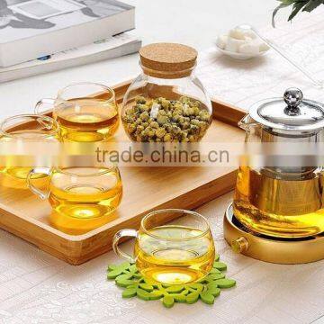 Hot sale 450ml,550ml,750ml,950ml Heat Resistant Glass Tea Pot Flower Tea Set Puer kettle Coffee Teapot Convenient Office Teaset