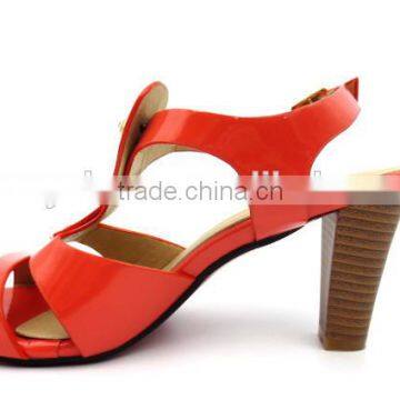New High Heel Slingback Lady Elegant Office Sandals With Golden Button photo-5