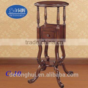 Home furniture unique design solid wood flower rack C-10#