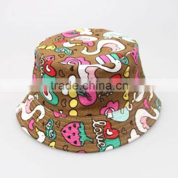 Wholesale canvas women's colourfol bucket hat