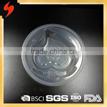 Fancy Peach-shaped Clear Plastic 540ml Sealable Packaging Bowl