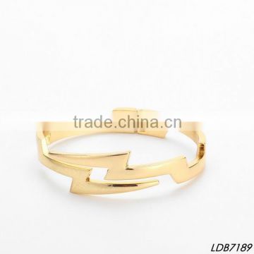 Gold Flash Lightning strong thin hinge bangle