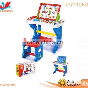 luxury children plastic stand wirting board toys with chair funny multi-function writing board stand