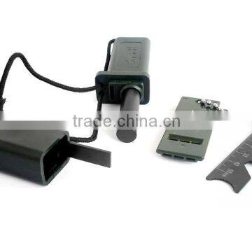 Outdoor Survival Set (Fire Starter / whistle/ruler/bottle opener)