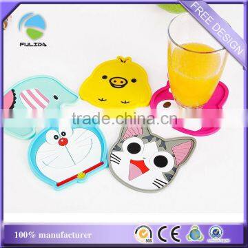 Custom Irregular Shape Thick Edge Heat Insulation Rubber Advertising Coaster