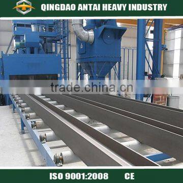 qingdao H beam roller conveyor type shot blasting machine for sale