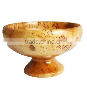 Delicate Wooden Root Carving Craft Bread Fruit Salad Bowl