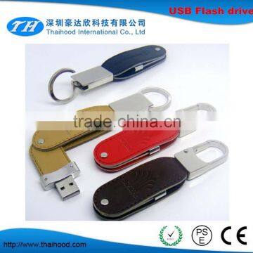 16GB twister leather USB Flash Drive / USB metal leather