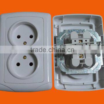 European style flush mounting wall socket outlet double (F3209)