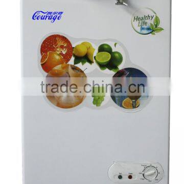 Top Open Door Chest Freezer,deep Freezer With Lock&key,interior Lamp,inner Glass Door photo-2