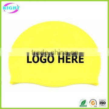 Custom printed waterproof silicone swimming cap