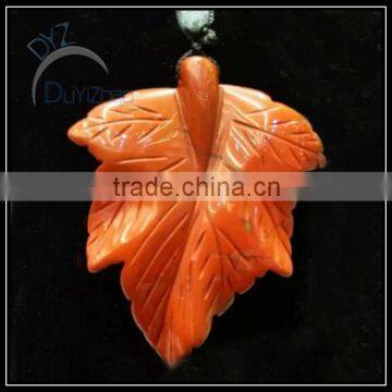 Red jasper jewelry for making/wholesale leaf shape jewelry making