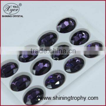 Polish Amethyst Crystal Jewelry Beads,Purple Glass Loose Stone