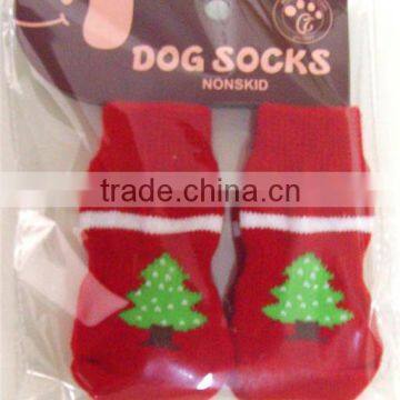 cotton nylon polyester spandex socks for pet / nonskid dog socks