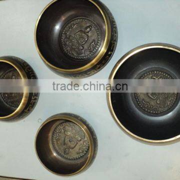 brass tibetan singing bowls fromindia