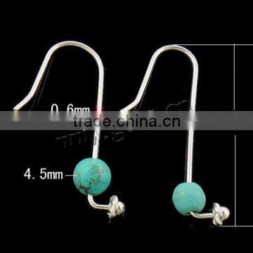 925 Sterling Silver Round Silver Bracelet Turquoise Women earring