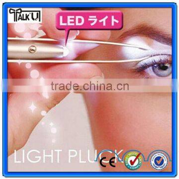 High quality tweezer with led/eyebrow clip/tweezer with led light