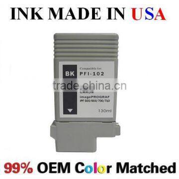 PFI-102BK Black Ink Tank 130ML Imageprograf IPF500 IPF600 IPF700