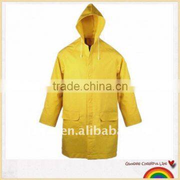 PVC Polyester PVC Yellow raincoat