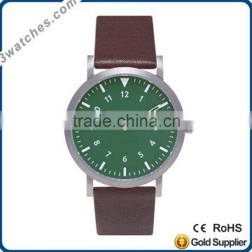 international men watches 316 stainless steel watch quartz watch waterproof flat leather strap watch