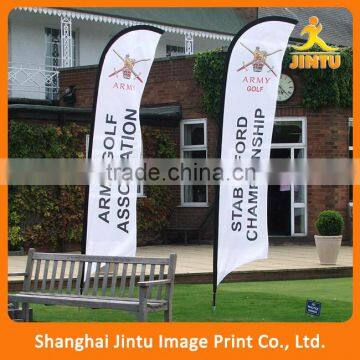 2016 custom outdoor advertising digital printing feather flag banner with pole