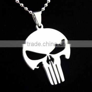 Custom shape stainless steel punisher skull Pendant