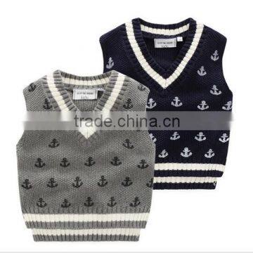 2016 European and American style children boy sweater vest clothes