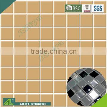 BSCI factory audit decorative vinyl tile import removable pvc bathroom waterproof 3d tile stickers