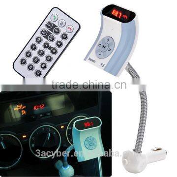 Universal Handsfree Bluetooth FM Transmitter Instructions Car MP3 Player Modulator&3.5mm AUX Cable
