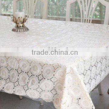 elegant PVC printed lace table cloth plastic tablecloth roll