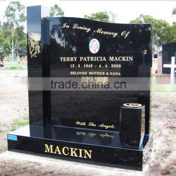 shanxi black granite tombstone