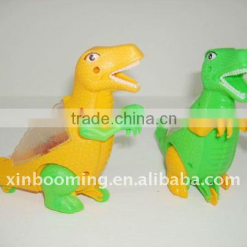 Candy toy,pull line dinosaur with light, promotion gift