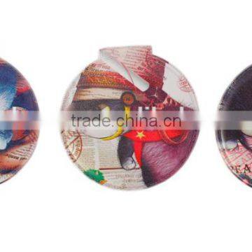 2014 hot PVC pirate cat round shape pocket mirror for wholesale,MA107