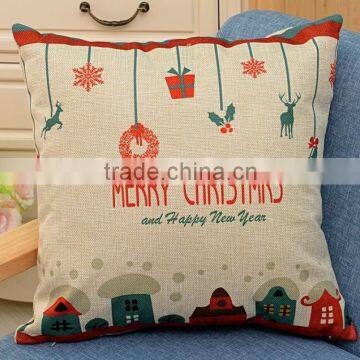 Merry Christmas Gifts to Every Home Cotton Linen Throw Pillow Case Cushion Cover Home Sofa Decorative 18 X 18 Inch photo-3