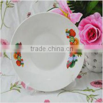 Daily used porcelain soup plate /linyi made ceramic plate/cheap ceramic deep plate