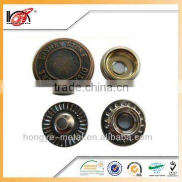 24 Line Ring Snap Black Shank Button For Jeans Buttons photo-4