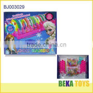 Frozen gift box elastic loom bands diy how to make rubber band bracelet