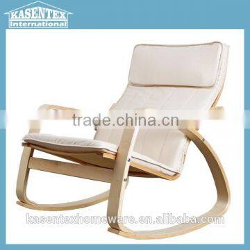 White Bent plywood armchair chaise longue leisure chair