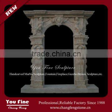 Antique Stone Statue Natural Marble Door Surround For Sale